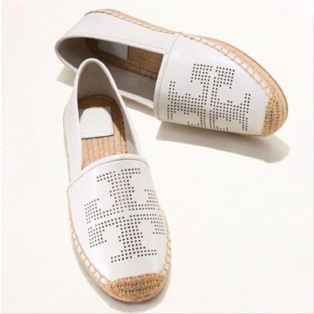 NEW Tory Burch White Espadrille Flats